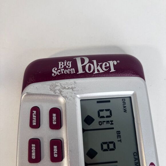 VTG Radica Big Screen Poker Electronic Handheld Game 1995 WORKS - Picture 8 of 14